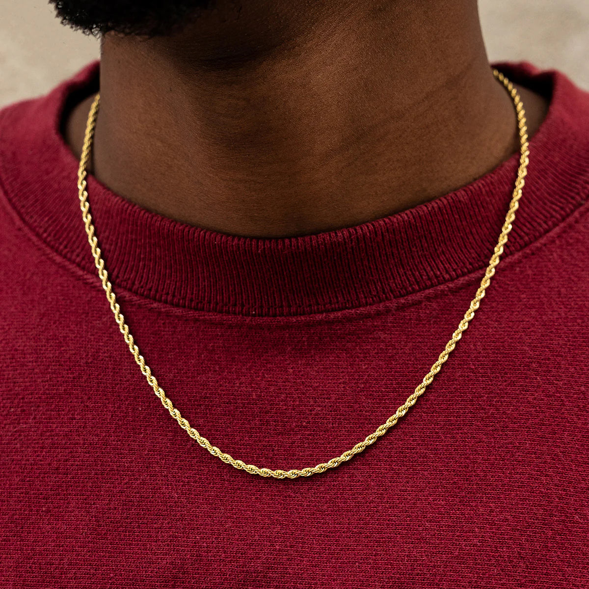 Gold Rope Chain - 2mm