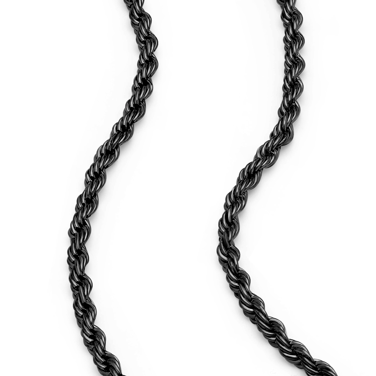 Black Rope Chain - 2mm