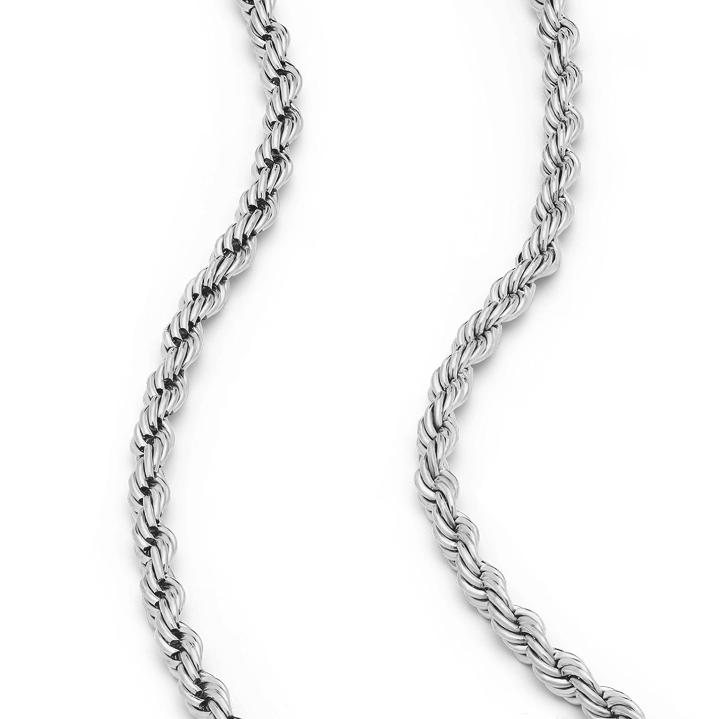 Silver Rope Chain - 2mm