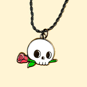 Skull Rose in Black