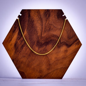 Gold Rounded Box Chain - 2mm