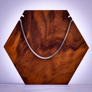 Silver Squared Box Chain - 2.5mm