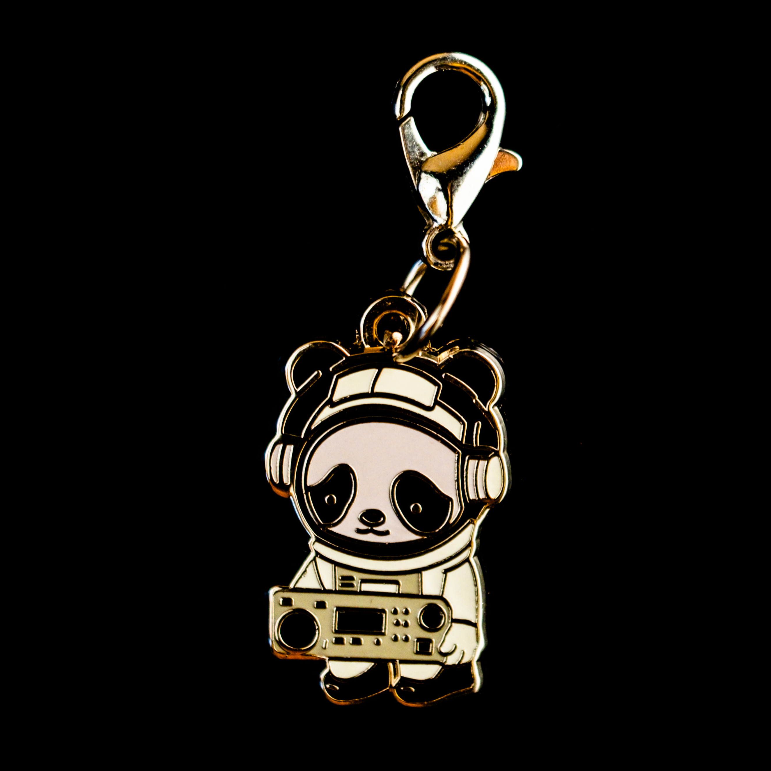 DJ Astropanda Keychain in Silver