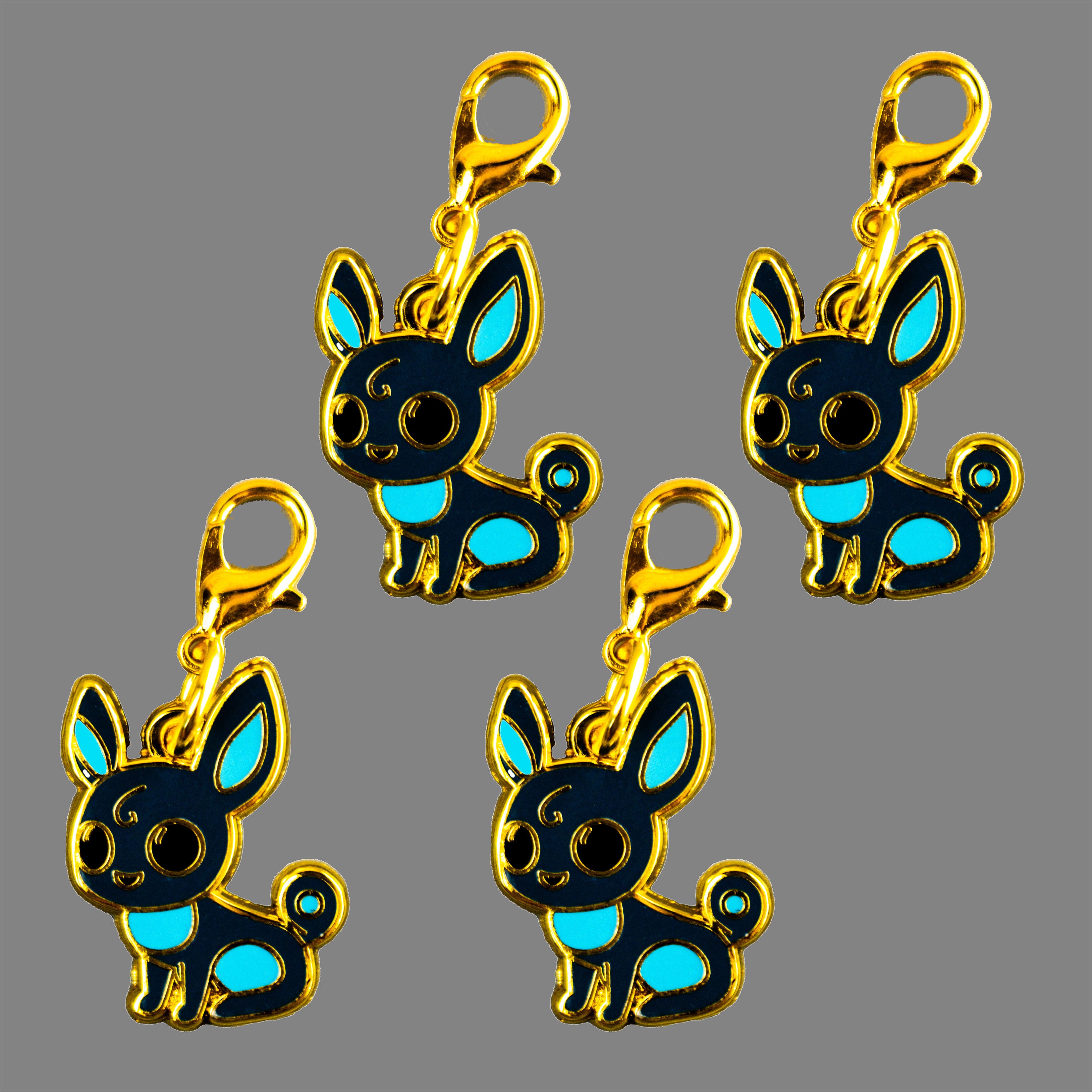 Baby Cat Keychain in Gold