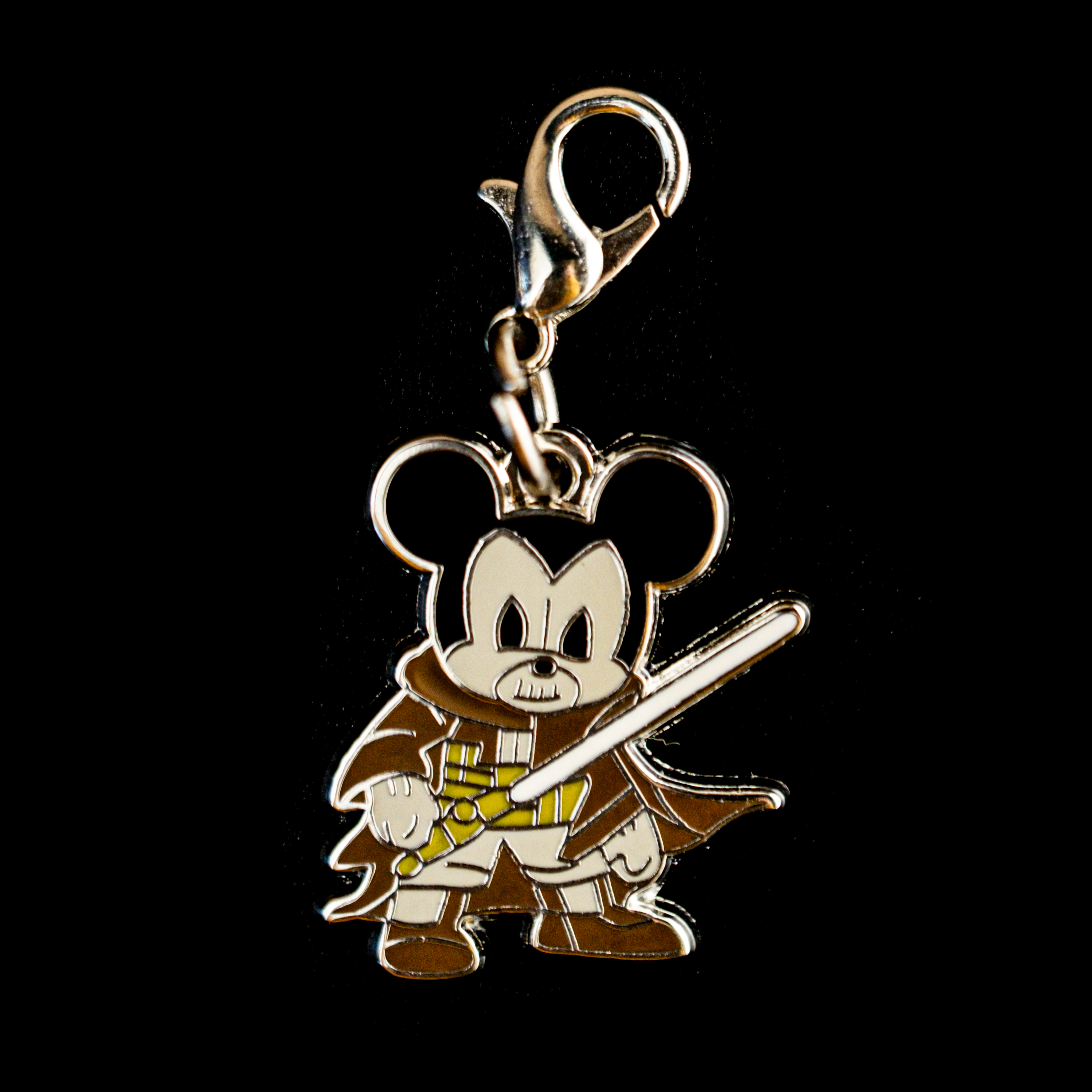 Brave Mouse Keychain in Silver