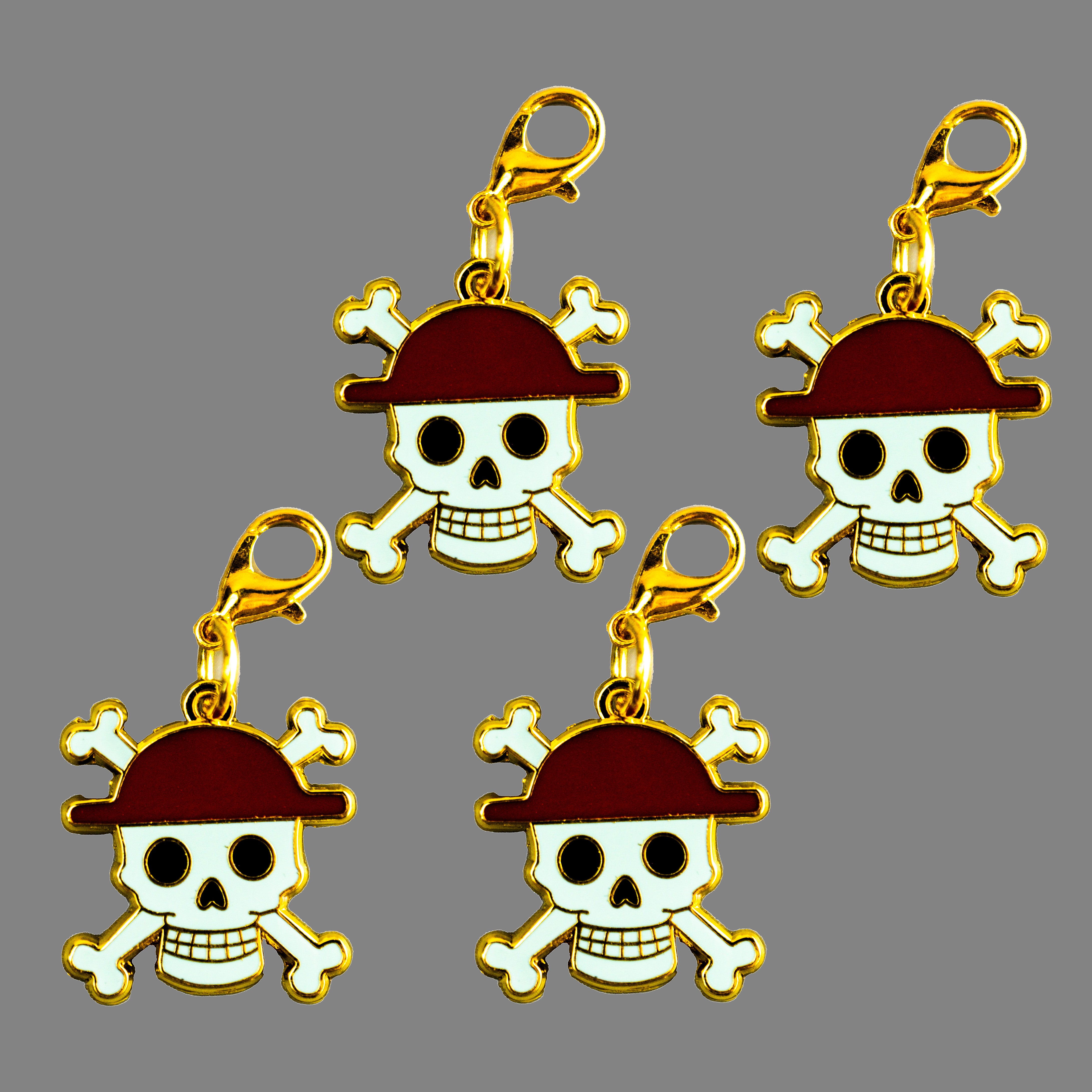 Jolly Pirate Keychain in Gold