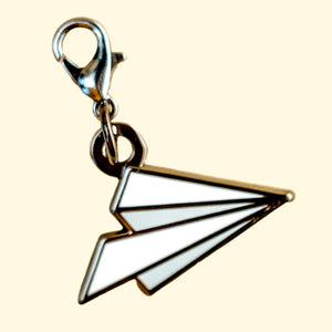 Paper Glider Keychain in Black